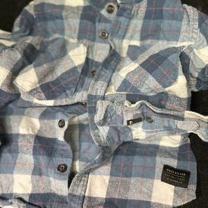 Quiksilver Blue Plaid Shirt